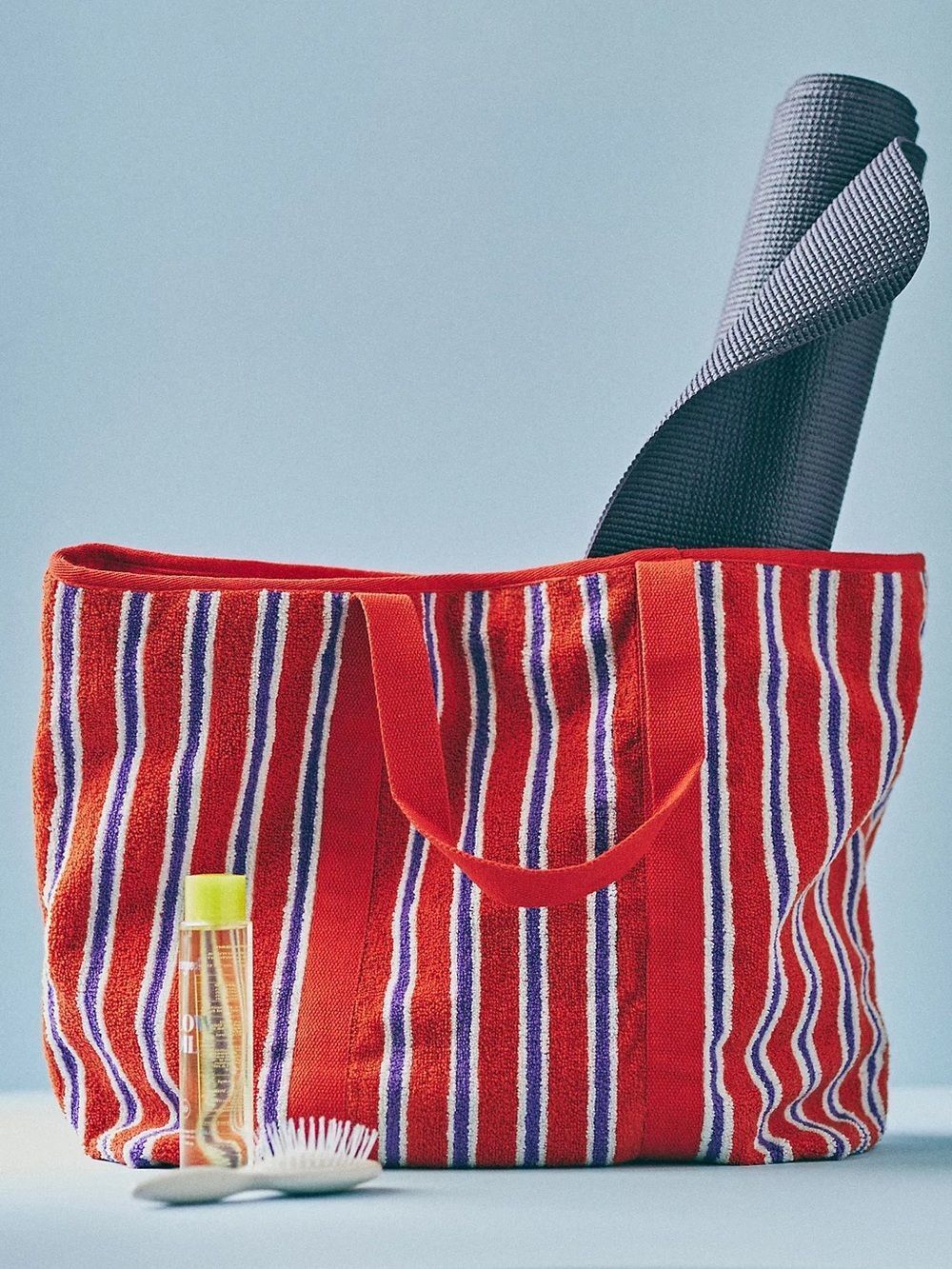 New Anthropologie Striped Terry Summer Tote One Size
